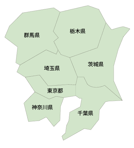 関東地方 位置図