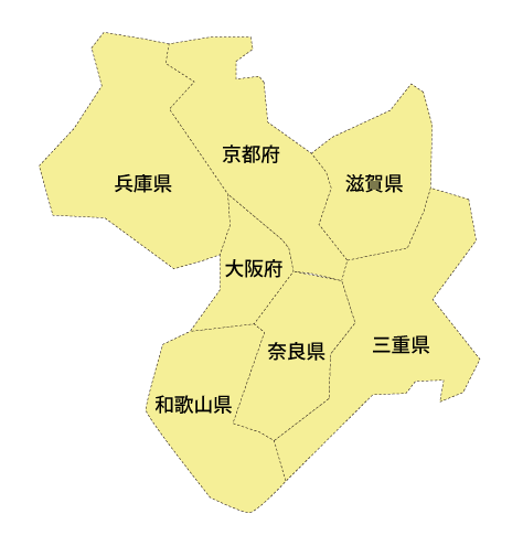 近畿地方 位置図