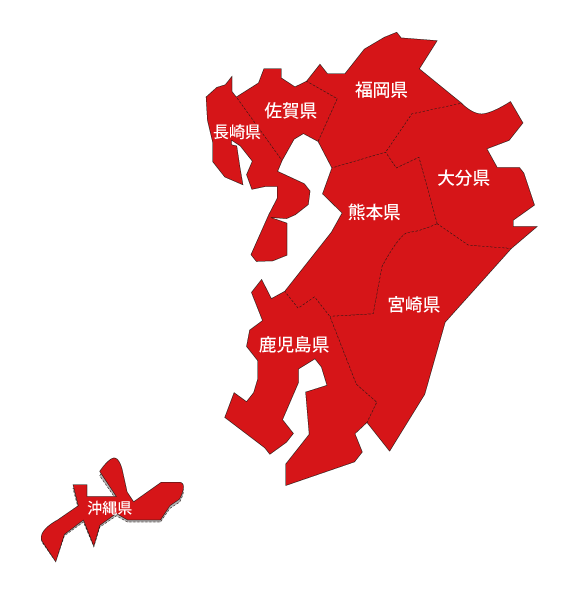 九州・沖縄地方 位置図
