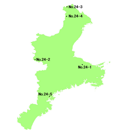 三重県 選定地分布図