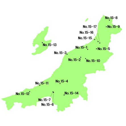 新潟県 選定地分布図