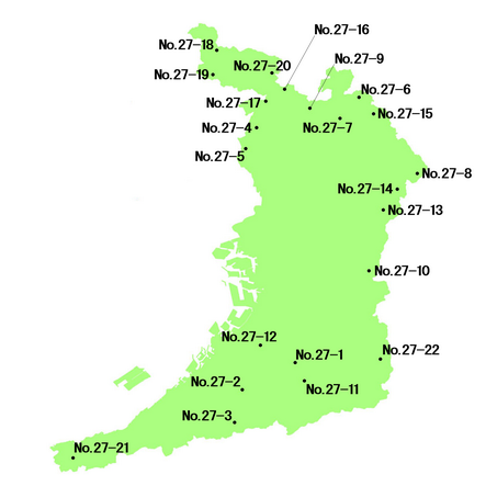 大阪府 選定地分布図