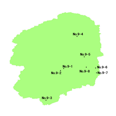 栃木県 選定地分布図