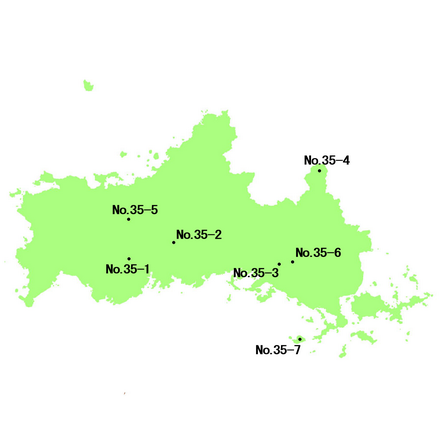 山口県 選定地分布図