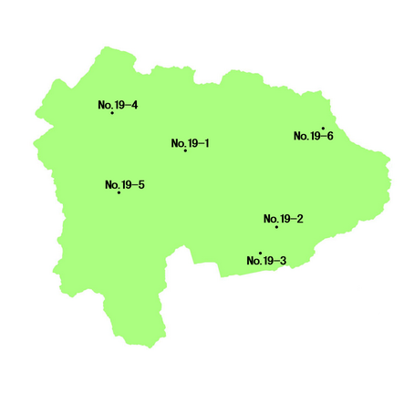 山梨県 選定地分布図