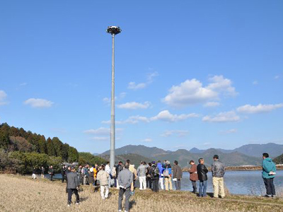 採餌・ねぐら場所として利用されている溜池周辺