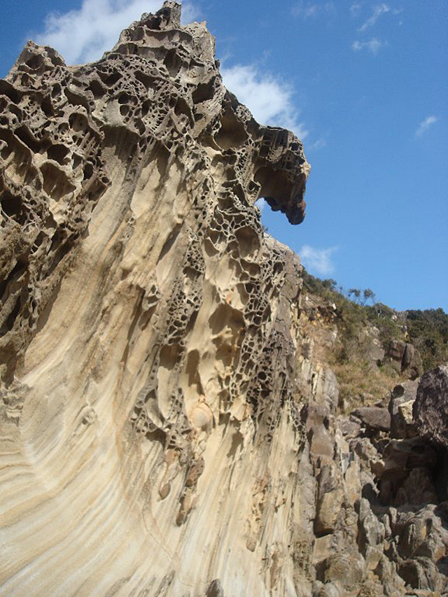 奇岩の景観の写真
