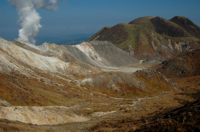 タイトル　硫黄山と三俣山