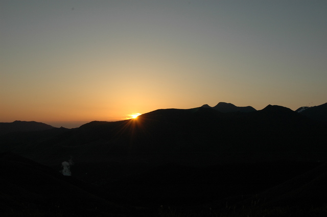 タイトル　九重連山御来光