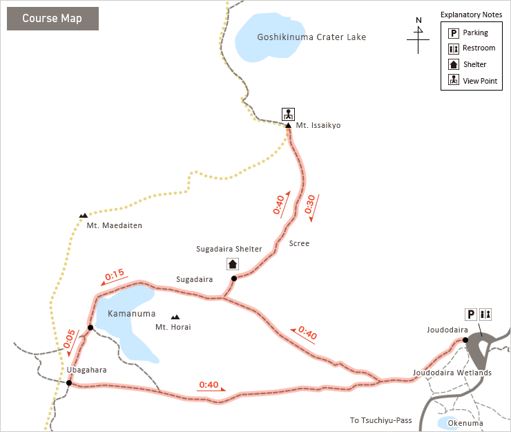 Mt. Issaikyo trekking Map