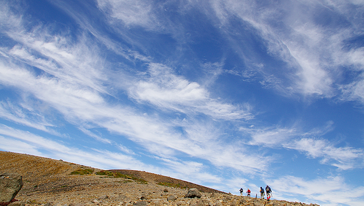 Azuma mountain range ridgeline hike