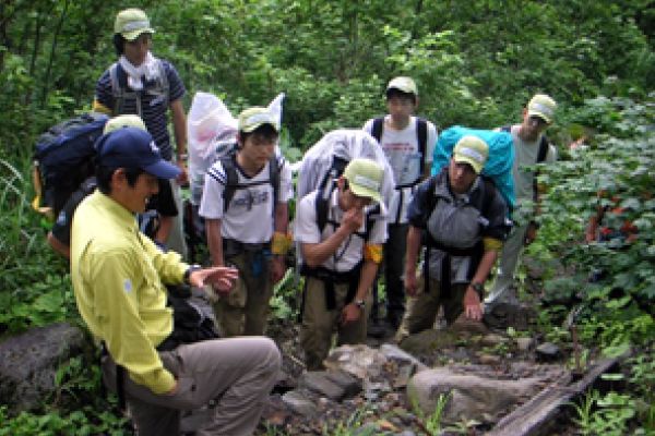 Active Park Rangers offers explanation during nature walk