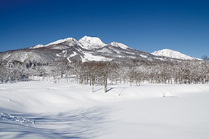 冬の妙高山の写真