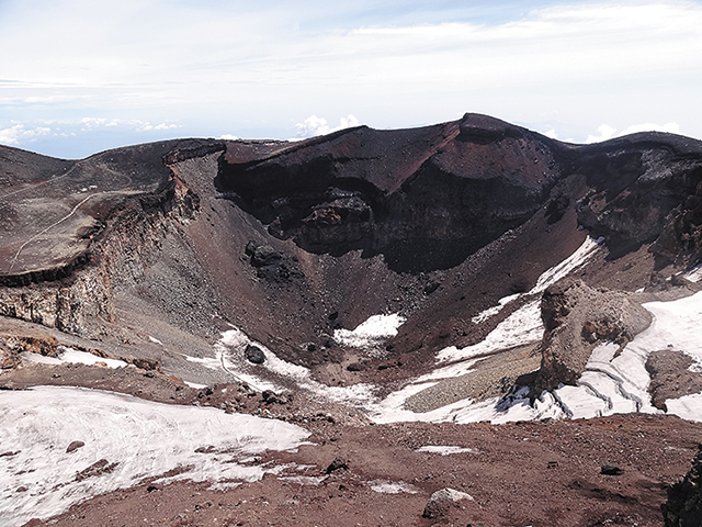 富士山山頂の写真