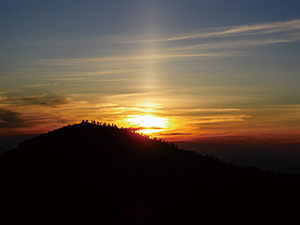 photo of Goraiko (The Sun rising behind Mt. Fuji)