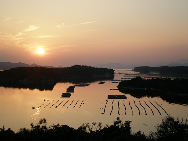 タイトル　登茂山夕景