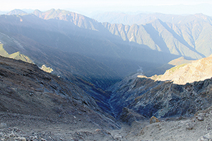 荒川前岳の大崩壊地の写真