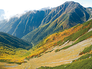 photo of V-shaped Valley in Mt. Akaishi