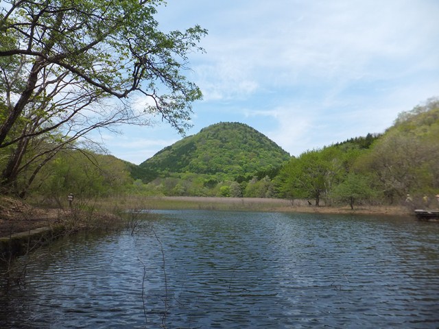 タイトル　大沼園地からの新湯富士