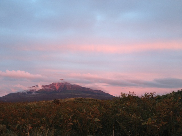 タイトル　沓形岬の夕暮れ