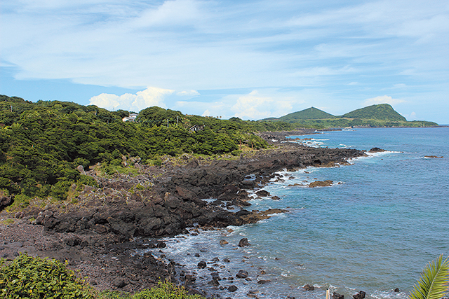 鐙瀬溶岩海岸の写真