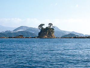 photo of Ojikase on the Minami-Kujuku Shima Islands, where erosion benches are developed.