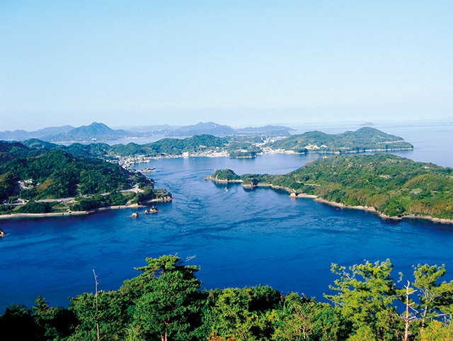 photo of Mt. Karei on the Oshima Island and the Shimanami Sea Route 