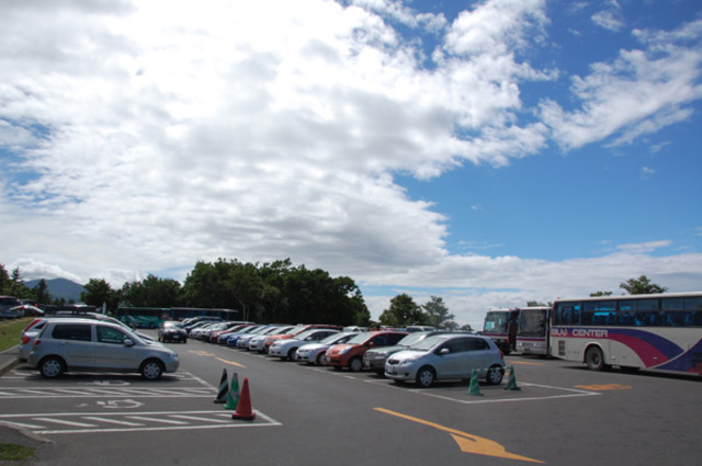 タイトル　駐車場の様子（夏）