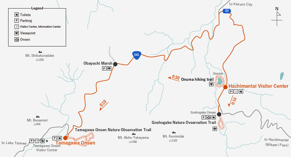 Goshogake-Tamagawa Onsen Trail Course