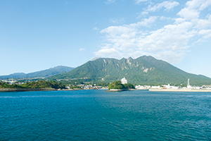 眉山の崩壊で生じた九十九島の写真