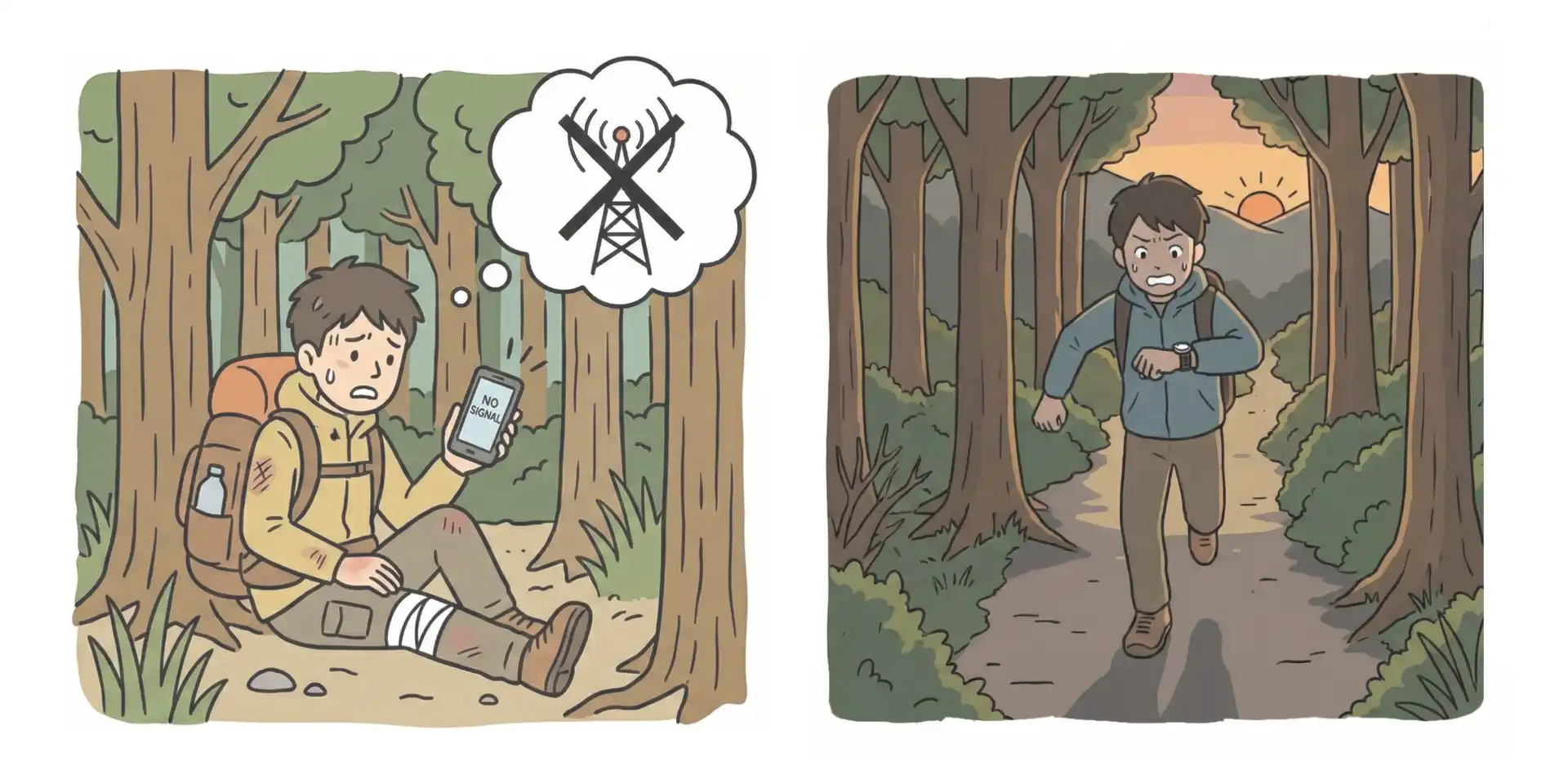 コース選びに失敗した人のイラスト