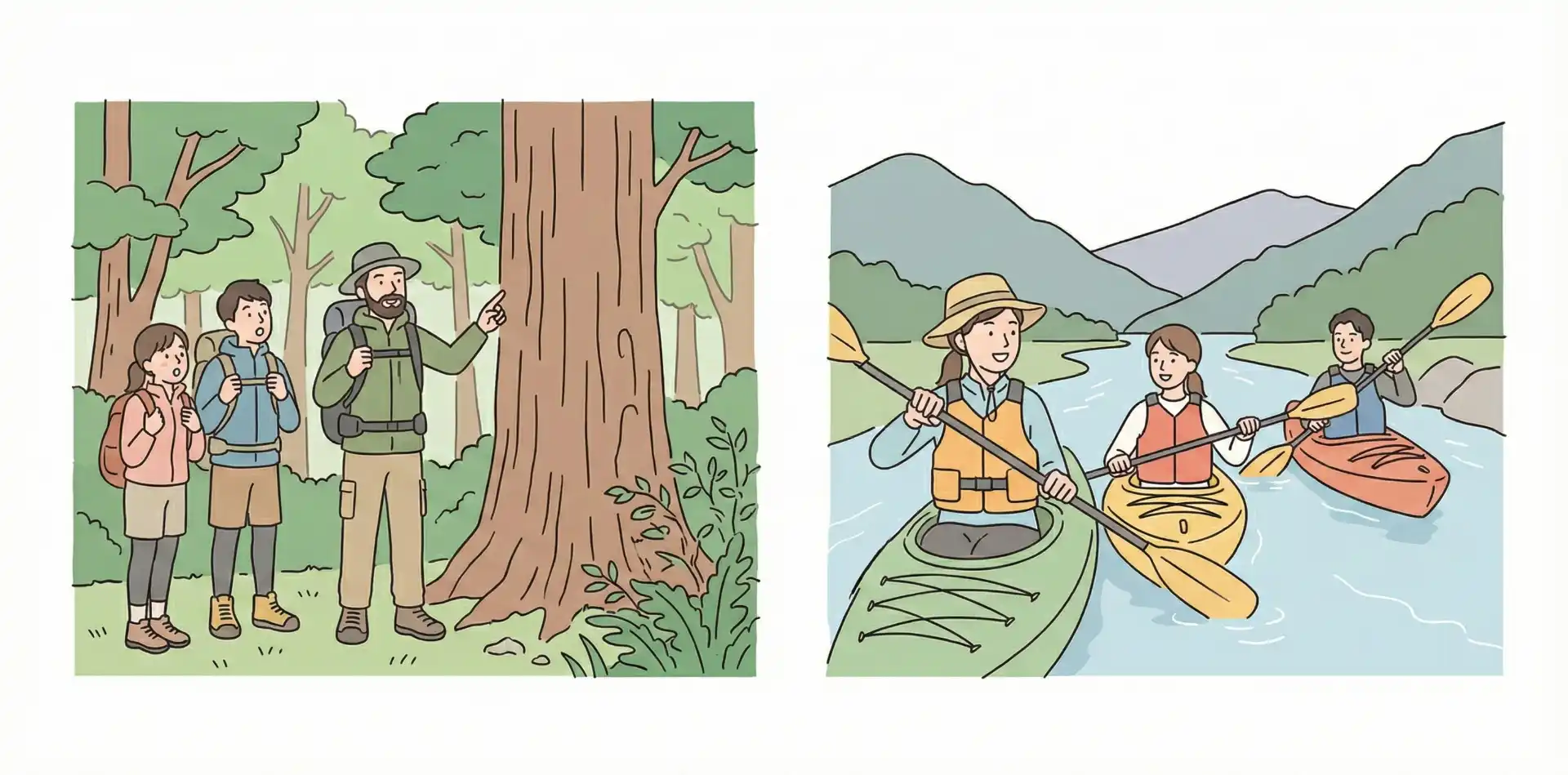 屋久島公認ガイドを選んだ人のイラスト