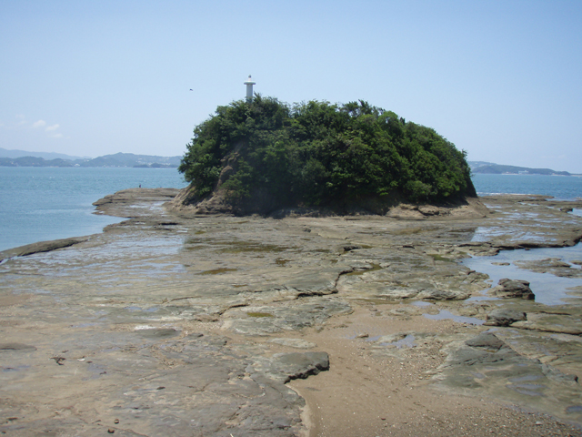 天神崎のシンボル丸山の写真