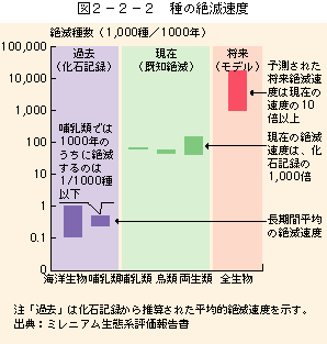 図2-2-2種の絶滅速度