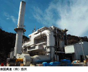 鶏糞ボイラー発電施設の全景