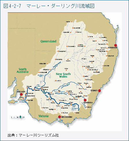 図4-2-7　マーレー・ダーリング川流域図