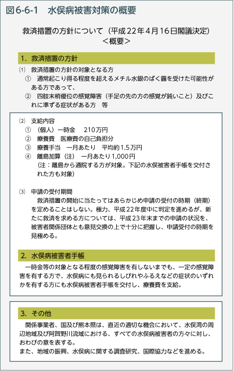 図6-6-1　水俣病被害対策の概要