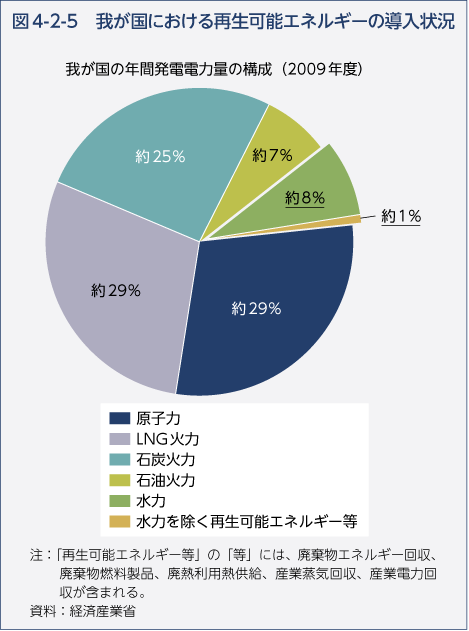 図4-2-5　我が国における再生可能エネルギーの導入状況