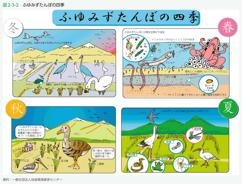 図2-3-2　ふゆみずたんぼの四季