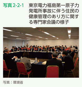写真2-2-1　東京電力福島第一原子力発電所事故に伴う住民の健康管理のあり方に関する専門家会議の様子