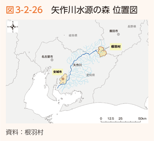 図3-2-26　矢作川水源の森 位置図