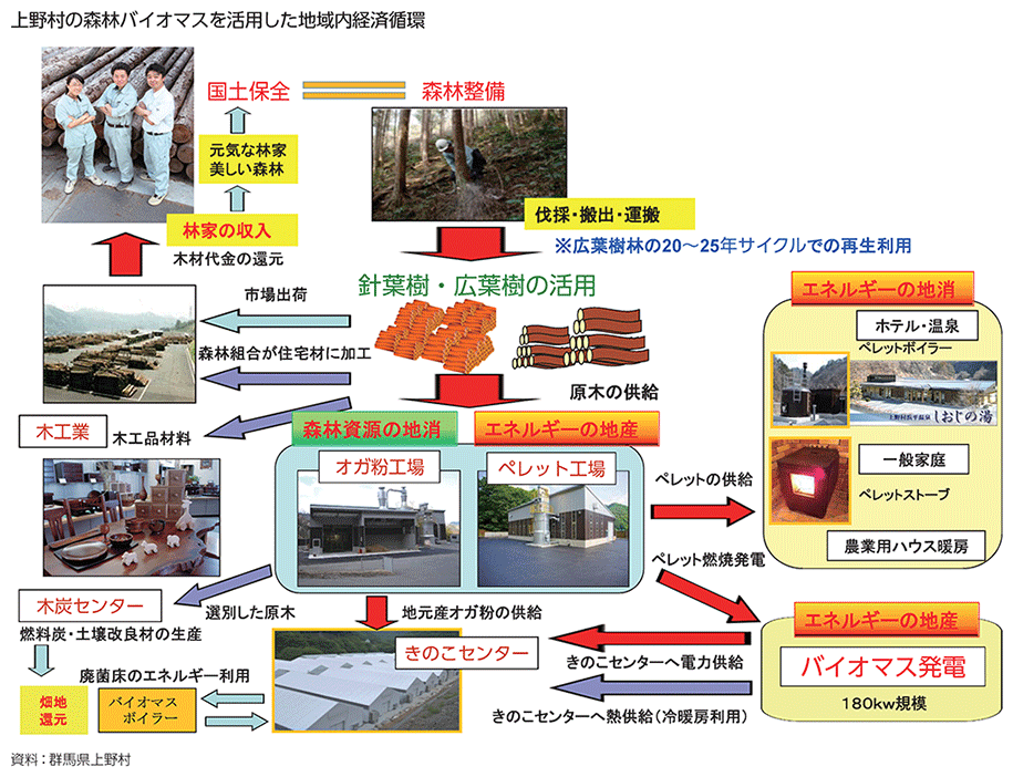 上野村の森林バイオマスを活用した地域内経済循環