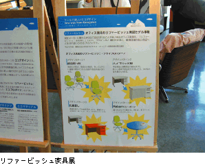 写真　リファービッシュ家具展示会