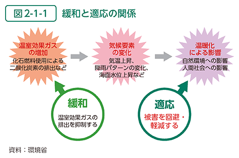 図2-1-1　緩和と適応の関係