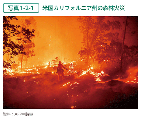 写真1-2-1　米国カリフォルニア州の森林火災