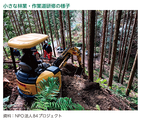 小さな林業・作業道研修の様子