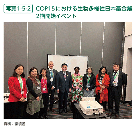 写真1-5-2　COP15における生物多様性日本基金第2期開始イベント
