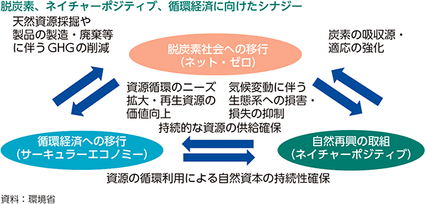 脱炭素、ネイチャーポジティブ、循環経済に向けたシナジー