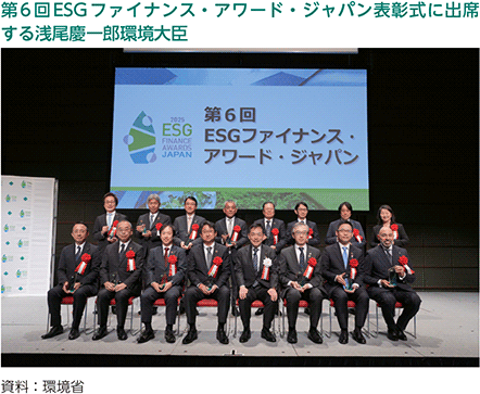第6回ESGファイナンス・アワード・ジャパン表彰式に出席する浅尾慶一郎環境大臣