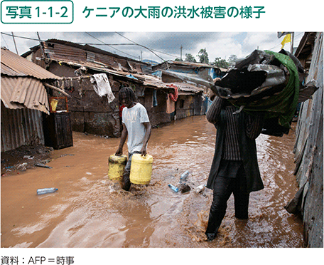 写真1-1-2　ケニアの大雨の洪水被害の様子